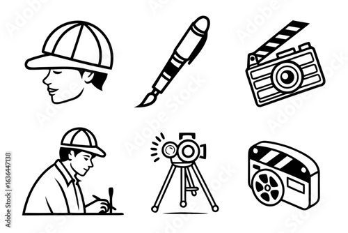 Filmmaking and creative process icons