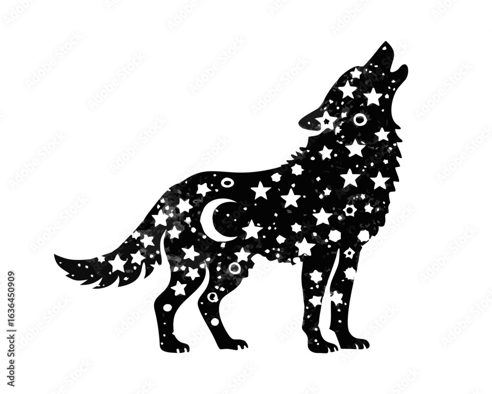 Fototapeta premium vector illustration of a wolf