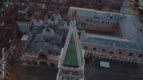 Venice, Italy - 4K Aerial Footage of at Sunrise – Venice Dawn Panorama