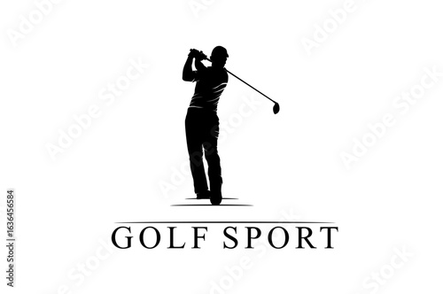 Open golf championship logo illustration design