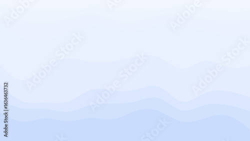 Soft, flowing gradient waves of light blue and white create a serene abstract background with a sense of calm and tranquility.