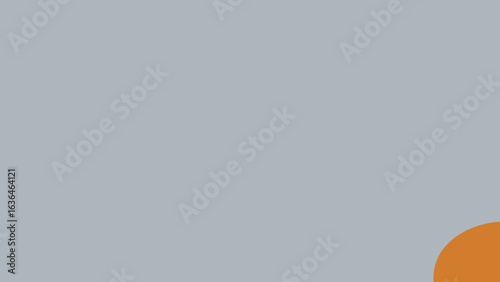 A minimalist graphic design featuring a simple orange circle against a muted gray background, evoking modern simplicity and clean aesthetics.