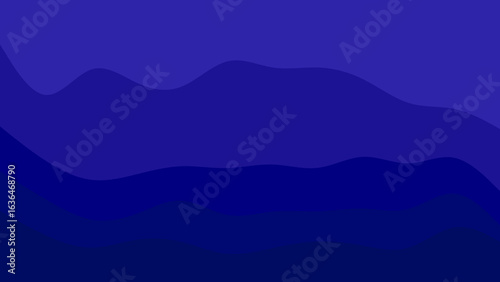 Abstract flowing waves of deep blue and indigo create a serene and calming visual experience, perfect for backgrounds.