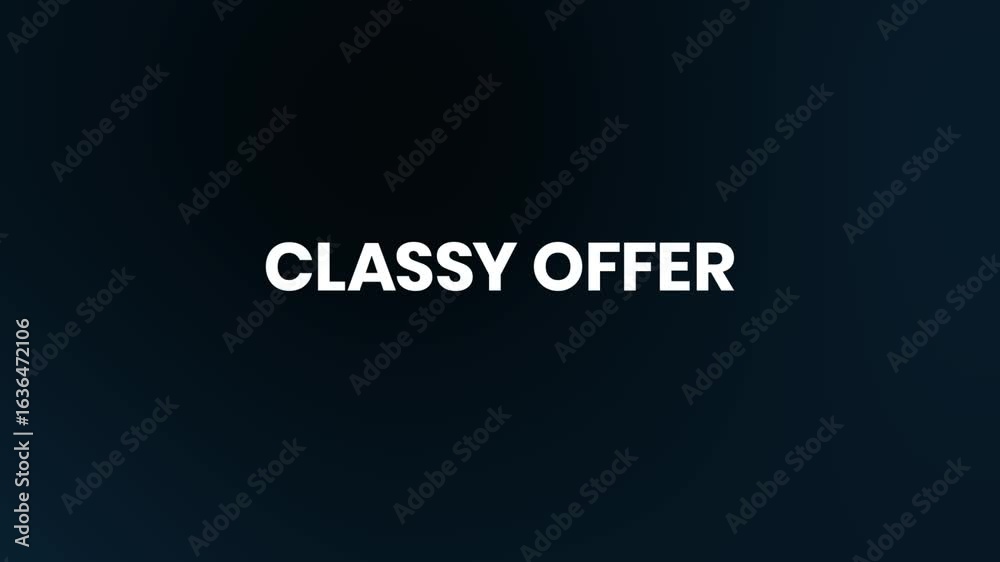 Classy Offer Text Animation | Premium 4K Typography Reveal Classy Offer Text Animation | Premium 4K Typography Reveal