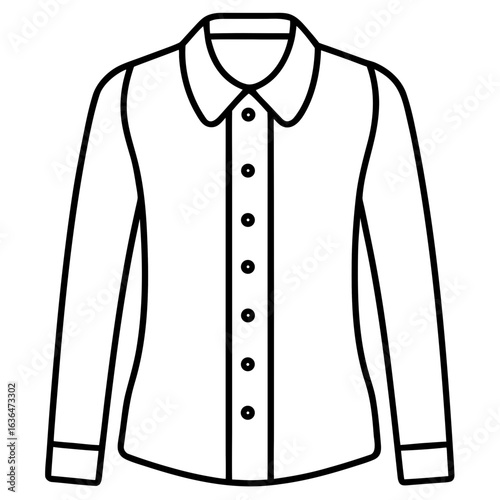 Formal Shirt Front Outline Design