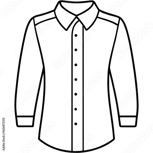 Formal Shirt Front Outline Design