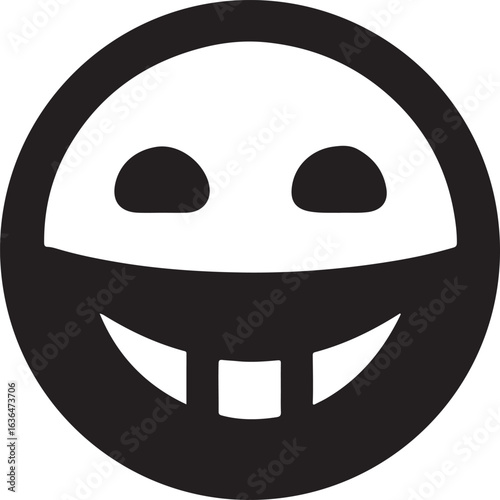 Silhouette vector of a smirk with glossy tooth line, perfect for confident, playful, and stylish designs.
