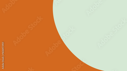 A vibrant abstract background featuring a dynamic curved line separating warm orange and cool mint green color blocks, perfect for modern design.