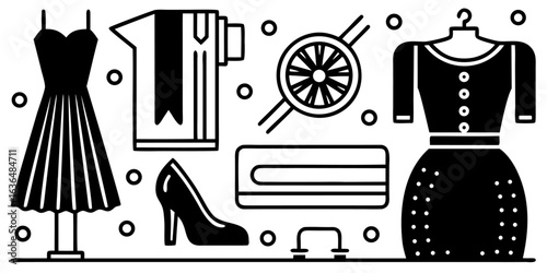 set of fashion accessories