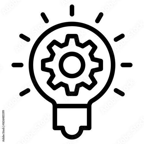 Idea generation icon vector illustration