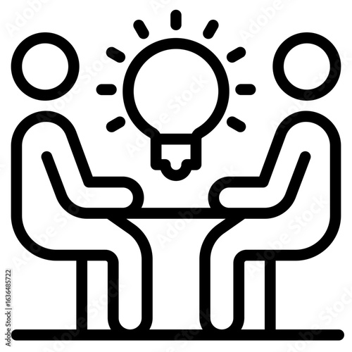 Meeting idea icon vector illustration