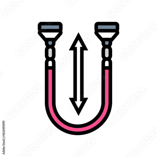 resistance band stretch arrows color icon vector illustration