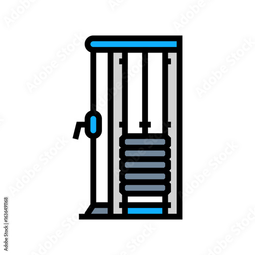 functional trainer pulley machine color icon vector illustration