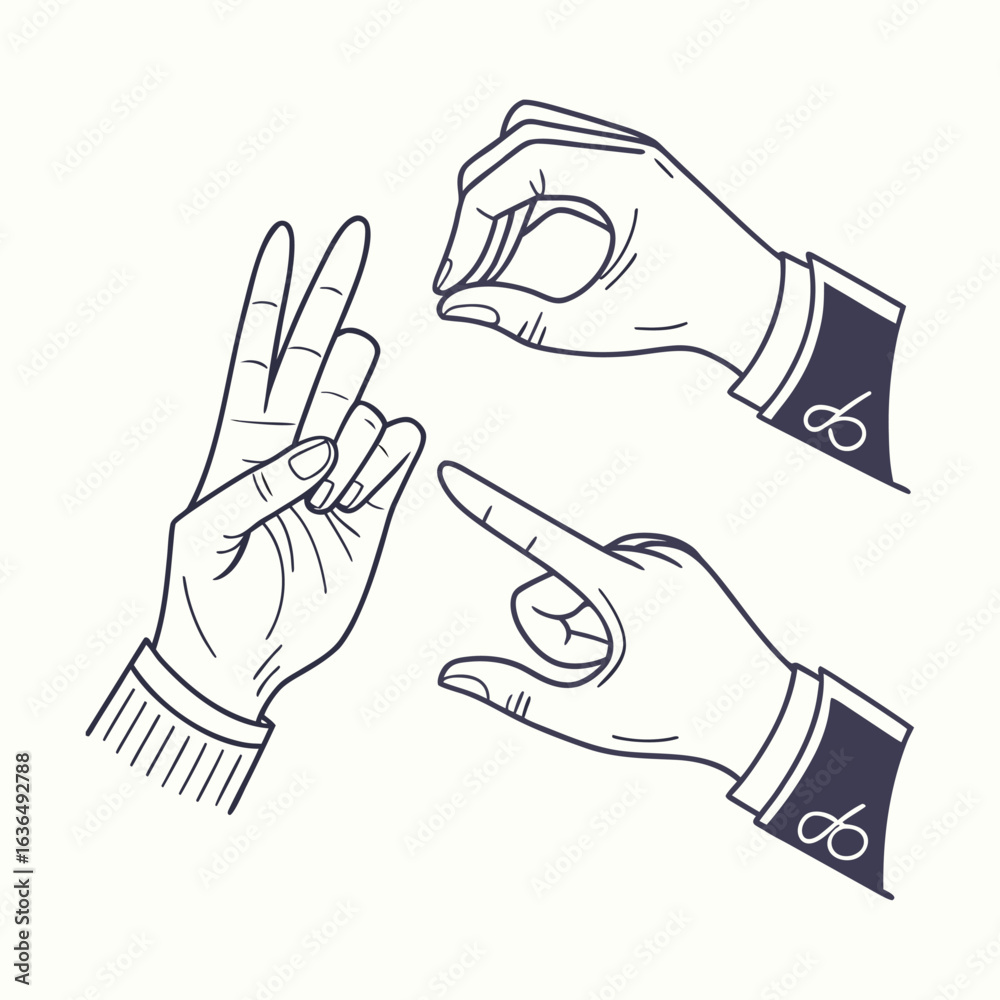 Obraz premium hand pointing to the right