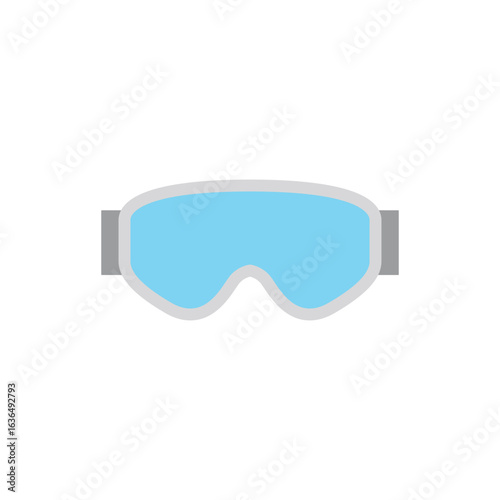 Swimming Goggles Icon Flat Graphic Design. 3d glasses isolated on white background