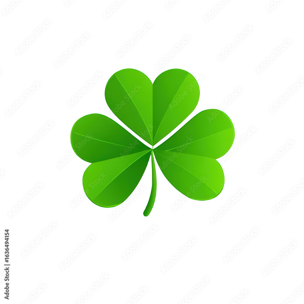 Green shamrock clover leaf isolated on transparent background Green shamrock clover leaf isolated on transparent background