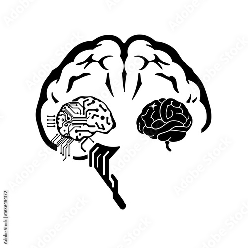 the fusion of organic and artificial intelligence: a conceptual representation of the future of the human mind