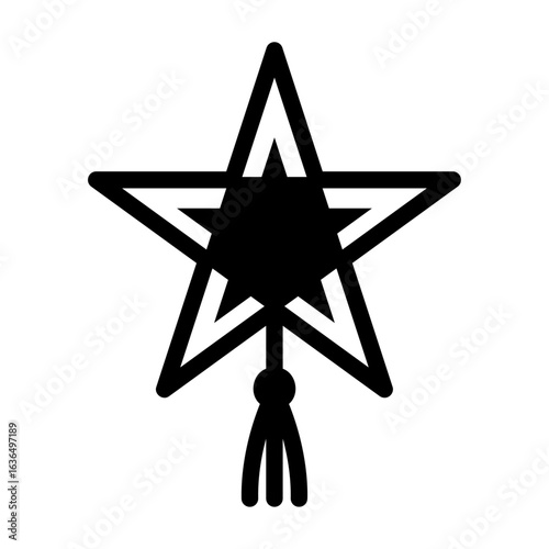 Star lantern icon for traditional Vietnamese celebration
