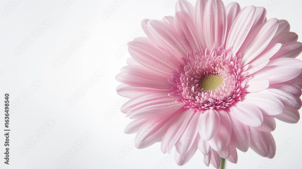 Fototapeta premium Elegant White Background Flower Still Life Art Photography: Capturing the Timeless Beauty of Blooms, From Delicate Petals to Vibrant Hues – A Fusion of Minimalism and Artistry for Galleries, Home Deco