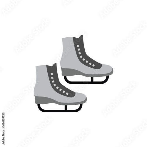 ice skates isolated on white background. ICE Skate shoes