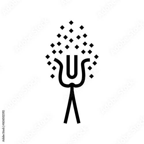 pubic hair adolescence puberty line icon vector illustration