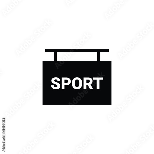 Signboard Sport Protein Icon. Sport Sign Hanging Line Icon