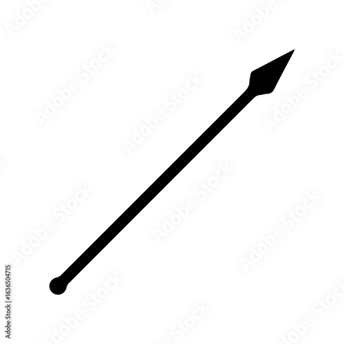 Javelin lance pike glyph icon