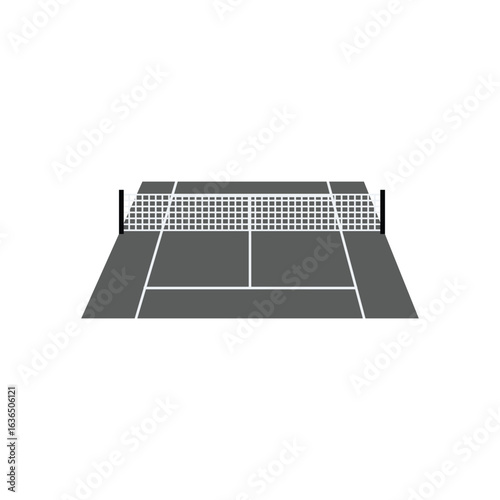 Tennis court black simple icon with white background