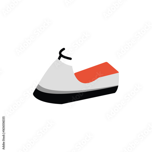 Water scooter, Cartoon Illustration of a Stylish Jet Ski with Bold Colors and Design