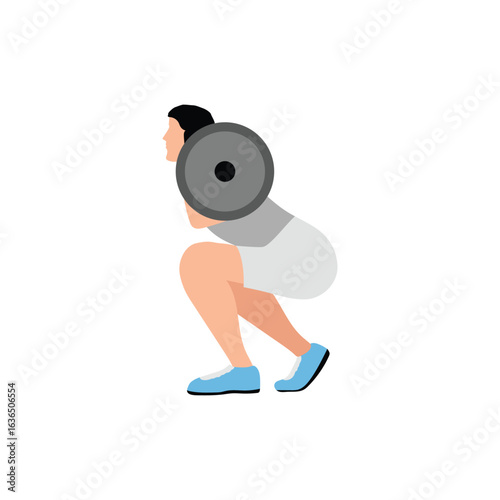 Weightlifting - Free people icons. A weight lifter icon silhouette vector illustration art