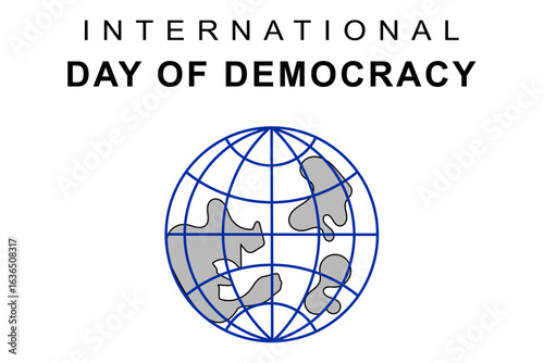 International Day of Democracy Globe Design Poster Banner for Prints and Commercial Use