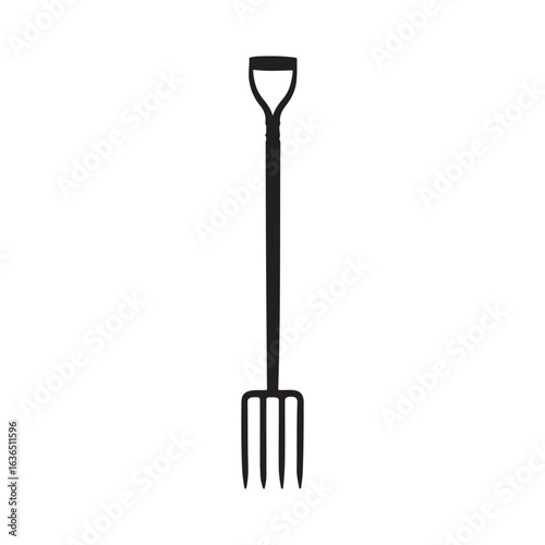 Farm Pitchfork Gardening Tool Silhouette