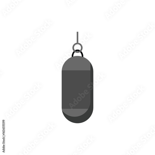 Boxing Bag Vector Icon with white background