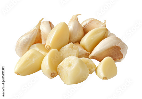 Garlic preparation techniques kitchen culinary guide home environment view cooking benefits isolated on transparent background, png