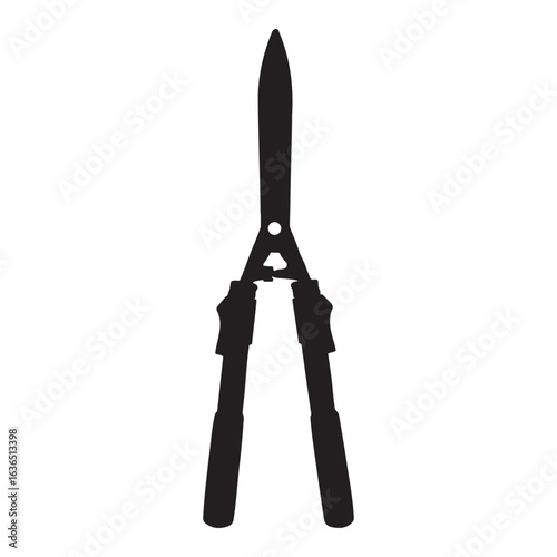 Stainless Steel Hedge Shears Gardening Tool Silhouette