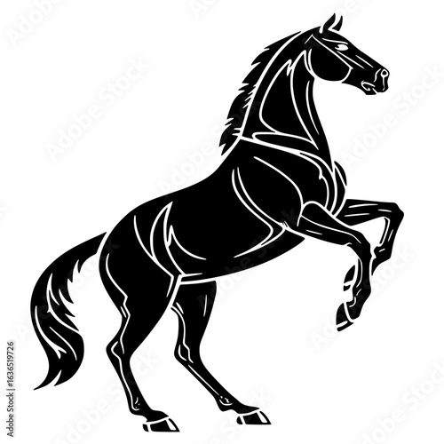 black horse vector illustration