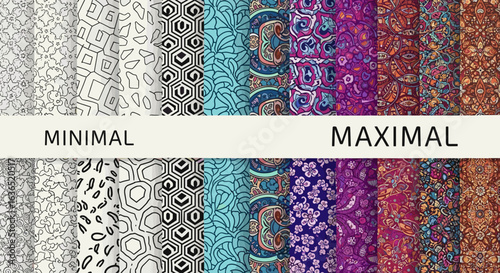 Elegant Minimal and Maximal Abstract Pattern Designs for Any Project