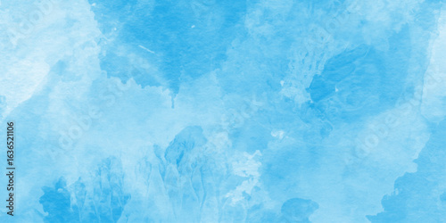 blue watercolor abstract painting background, mixture of different blues for a watery watercolor texture, aquarelle texture of painted sky blue watercolor, 