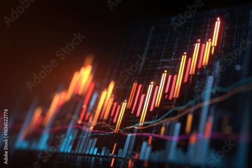 Wallpaper Mural Visual Representation of Trading Data With Candlestick Chart Patterns and Trends Torontodigital.ca