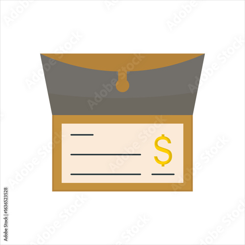 Check book icon. icon related to design elements. suitable for web site, app, user interfaces,element, printable etc. flat icon style. simple vector design editable