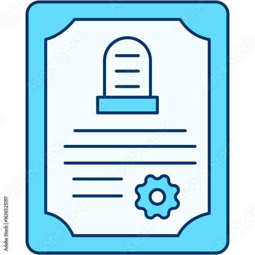 Illustration Death Certificate Icon