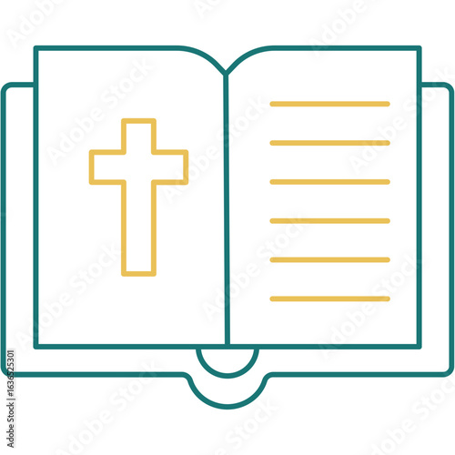 Outline Illustration Bible Icon
