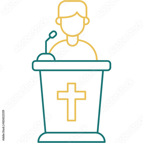 Outline Illustration Sermon Icon