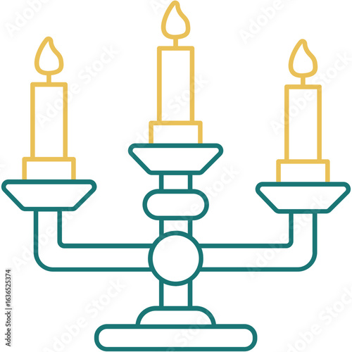 Outline Illustration Candle Icon