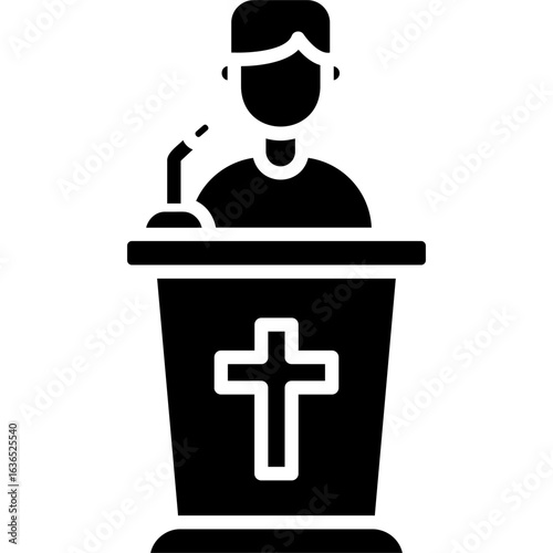 Solid Black Sermon Icon