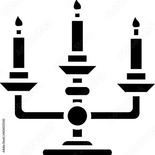 Solid Black Candle Icon