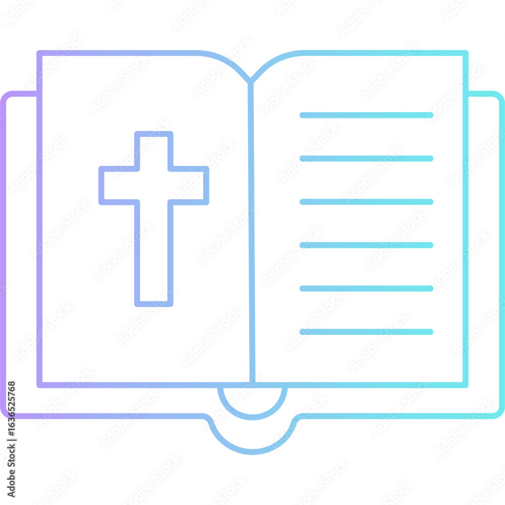 Fototapeta premium Gradient Bible Icon