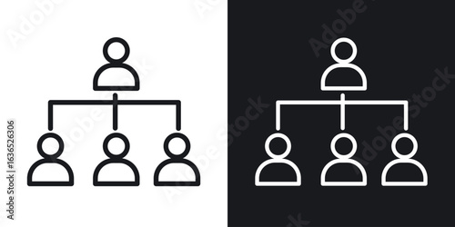 Department head icon. Thin Linear Style Designs for web design and infographics