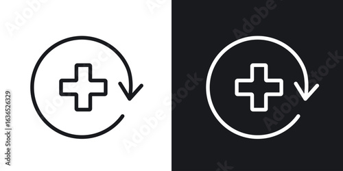 Health recovery icon. Thin Linear Style Designs for web design and infographics