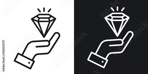 Value icon. Thin Linear Style Designs for web design and infographics